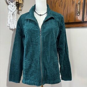 Woolrich Teal Corduroy Jacket Shacket Size Large Green Vintage 90s Y2K